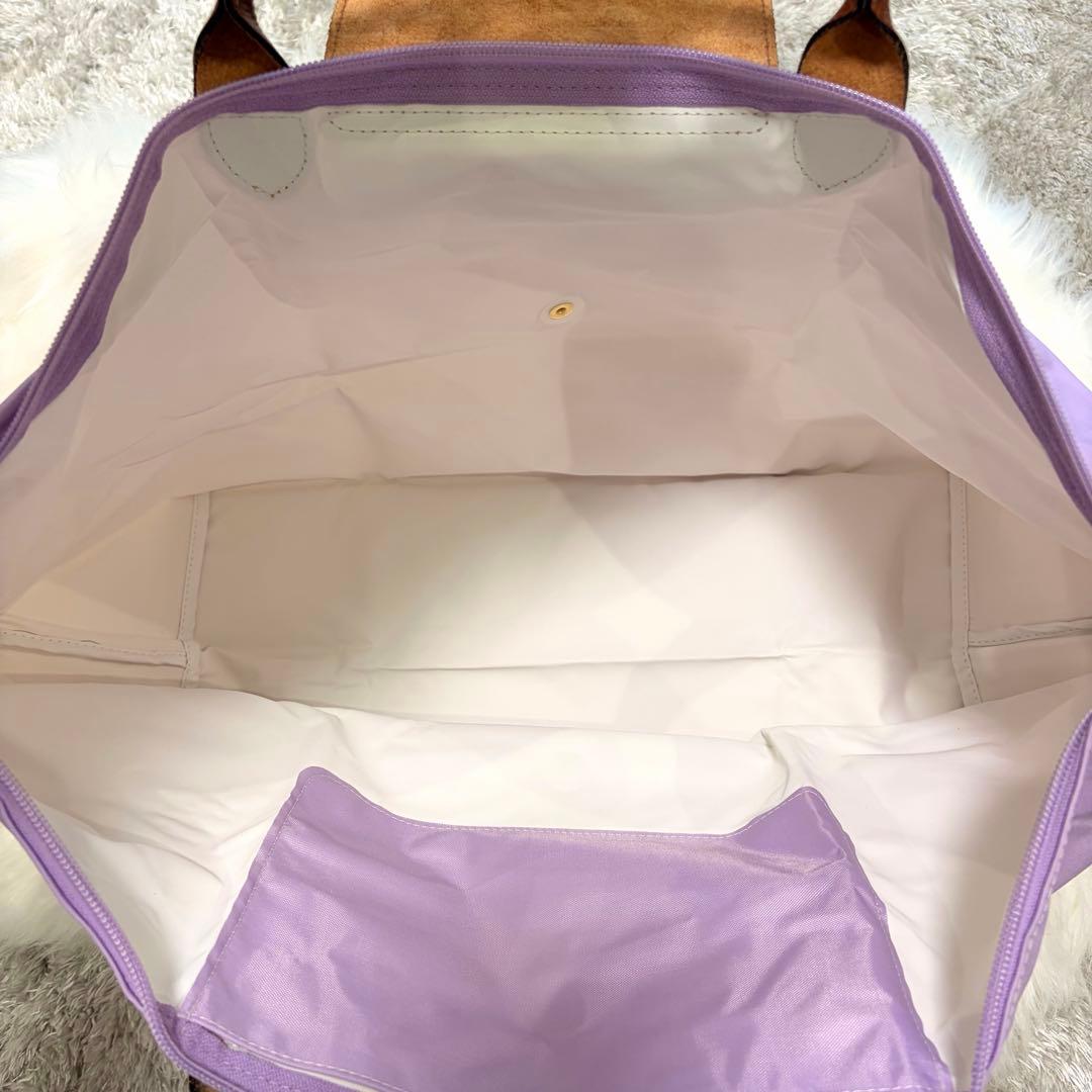 【希少】ロンシャン プリアージュ ラベンダー ボストンバッグ XL