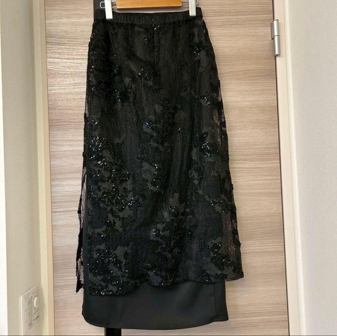 スカート AMERI UND MOYA SPANGLE SKIRT