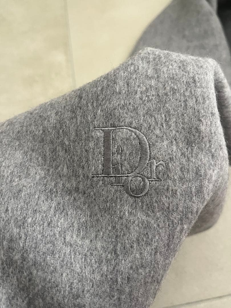 【ほぼ未使用】Dior ディオール　マフラー ウールカシミヤ グレー