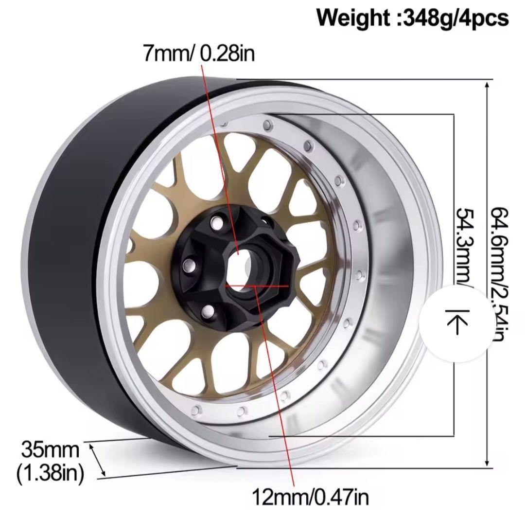 【未使用に近い】1/10 RC クローラー用 2.2インチ タイヤ&ホイール