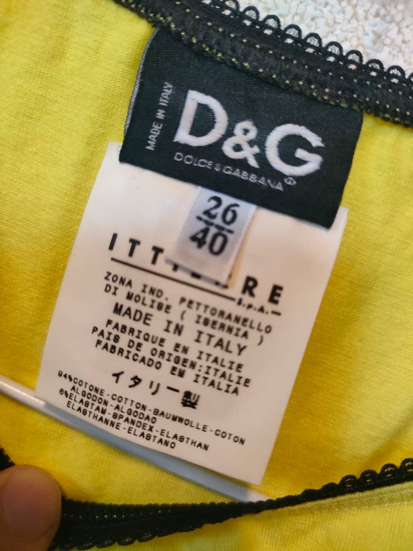 a66 超美品　ドルチェアンドガッバーナ　半袖　カットソー　Tシャツ　26/40