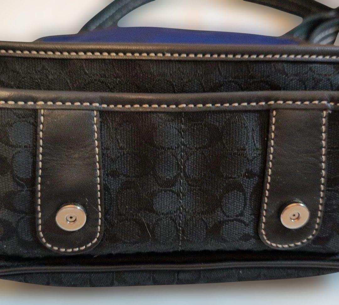 ひでりん様　未使用　ミニシグネチャー　黒　ウエストポーチ　男女兼用　COACH