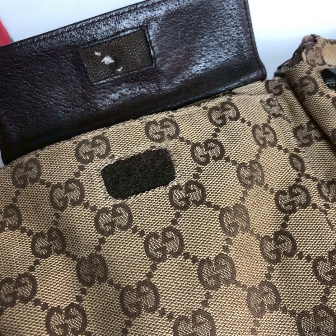 GUCCI グッチ GGキャンバス シェリーライン ウエストバッグ レディース