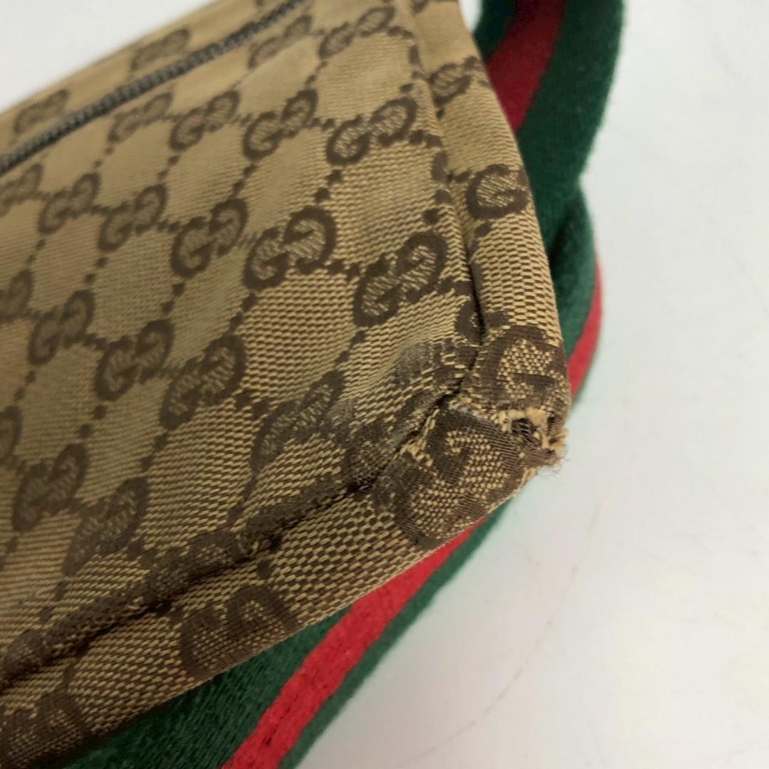 GUCCI グッチ GGキャンバス シェリーライン ウエストバッグ レディース