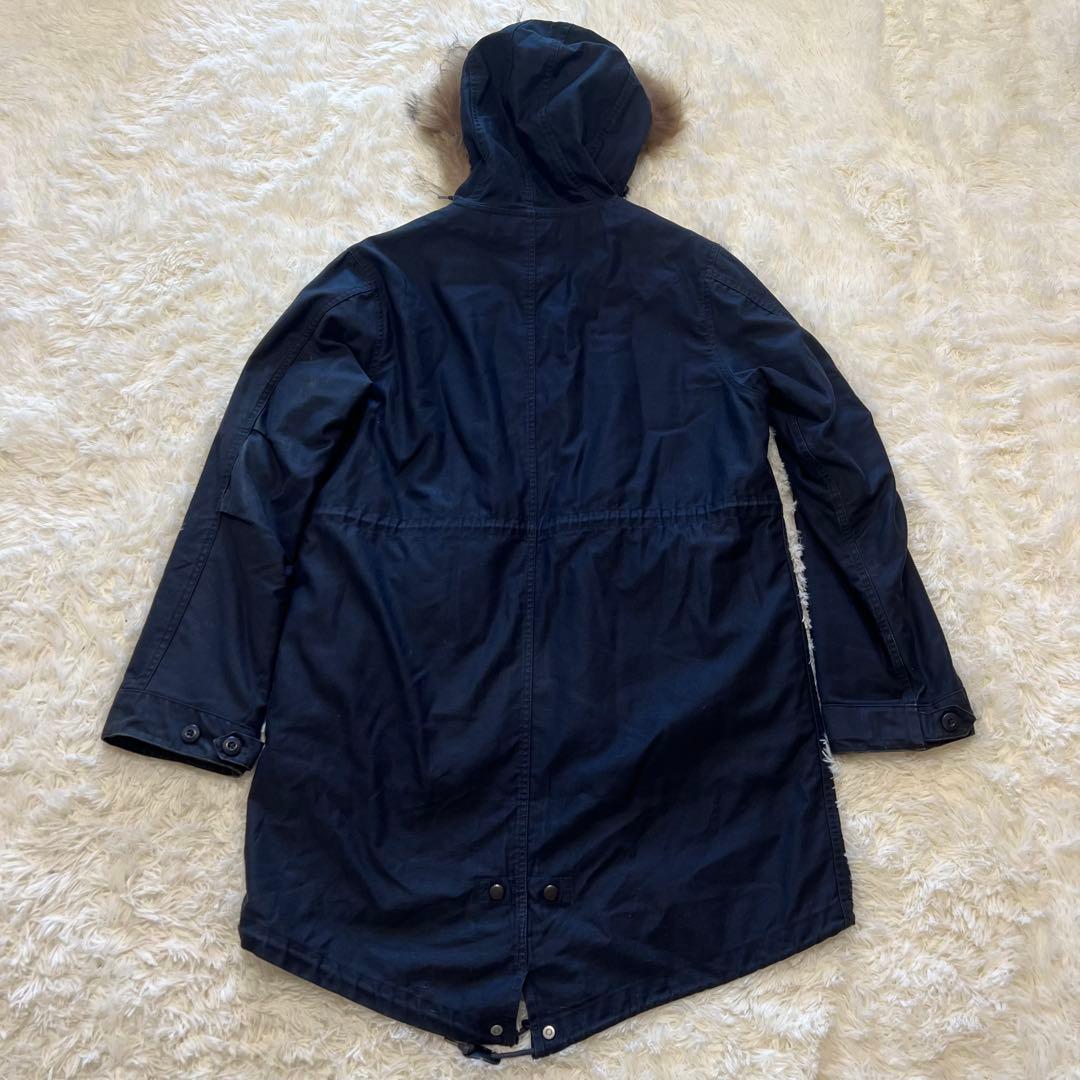 FRED PERRY フレッドペリー ダークネイビー モッズコート フード付