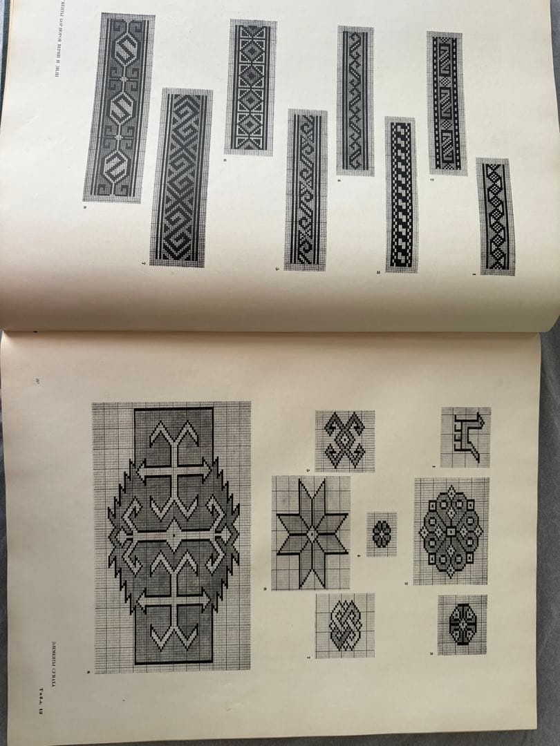 絨毯　カーペット　カザフスタン　カザック刺繍　洋書　古書　模様　パターン