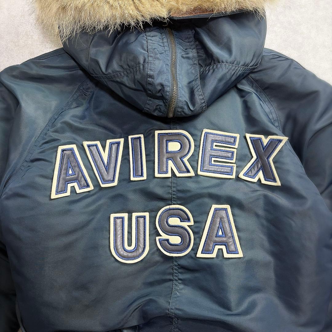 希少90s AVIREX N-2B フライトジャケット ショート丈 バックロゴ