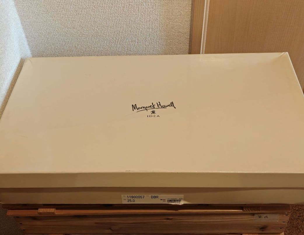 ★値下げ★【美品】マーガレットハウエルアイデア　本革ロングブーツ　バックジップ