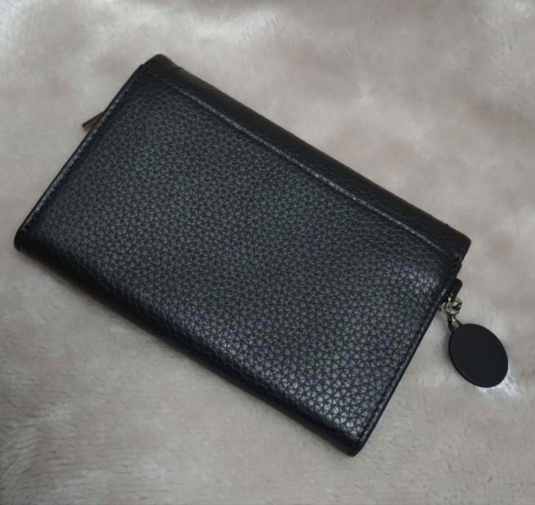 美品♪ JILL STUART ルナティ 折り財布 本革 ミニウォレット 黒