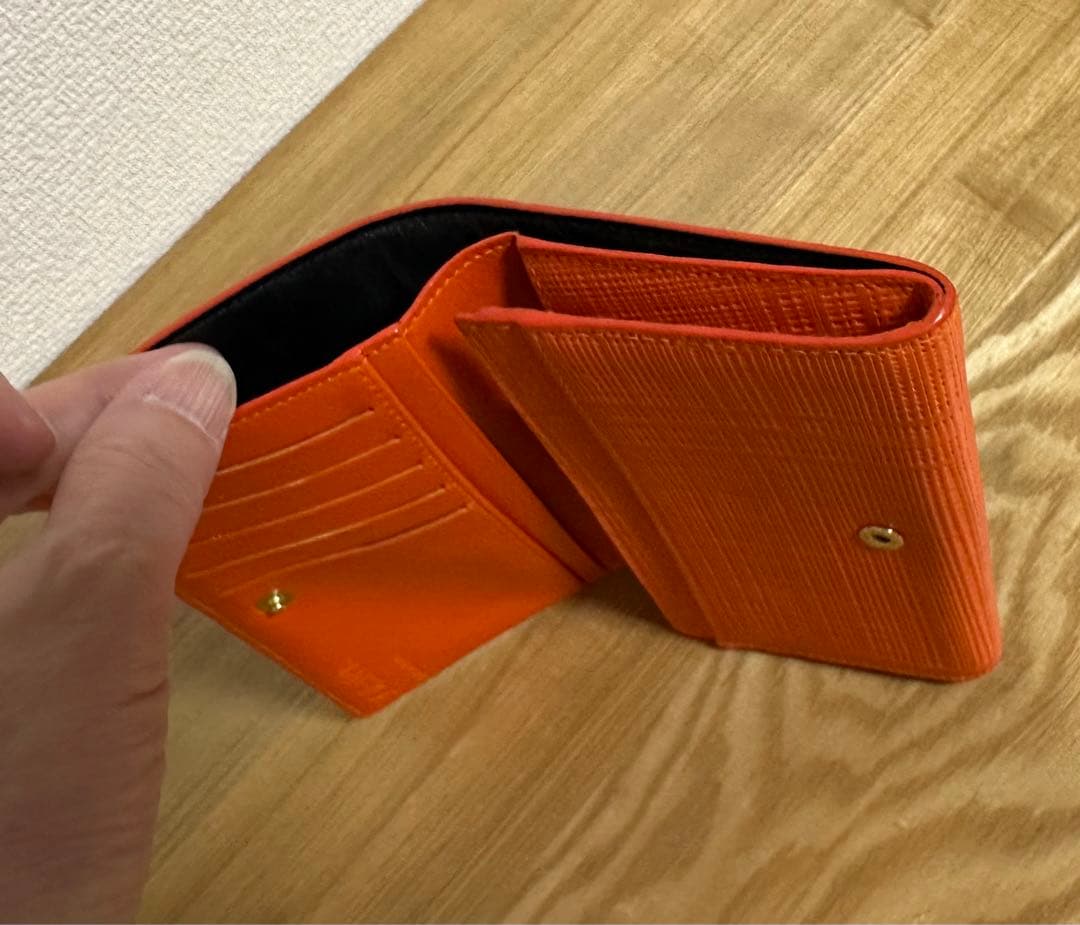 ロエベ　アナグラム　リネン　二つ折財布