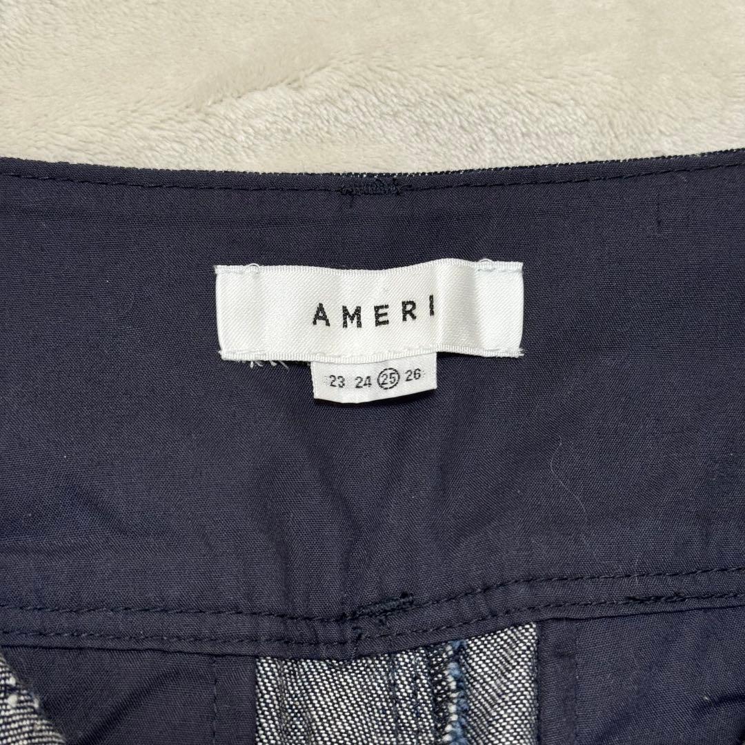 Ameri アメリ NEEDLE STRIPE DENIM PANTS 25 Ｍ