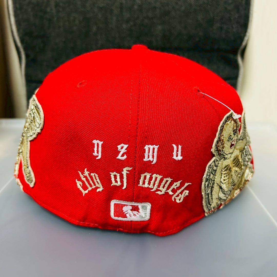 遠*介様 希少 新品未使用 ニューエラ Dodgers キャップ レッド 58.