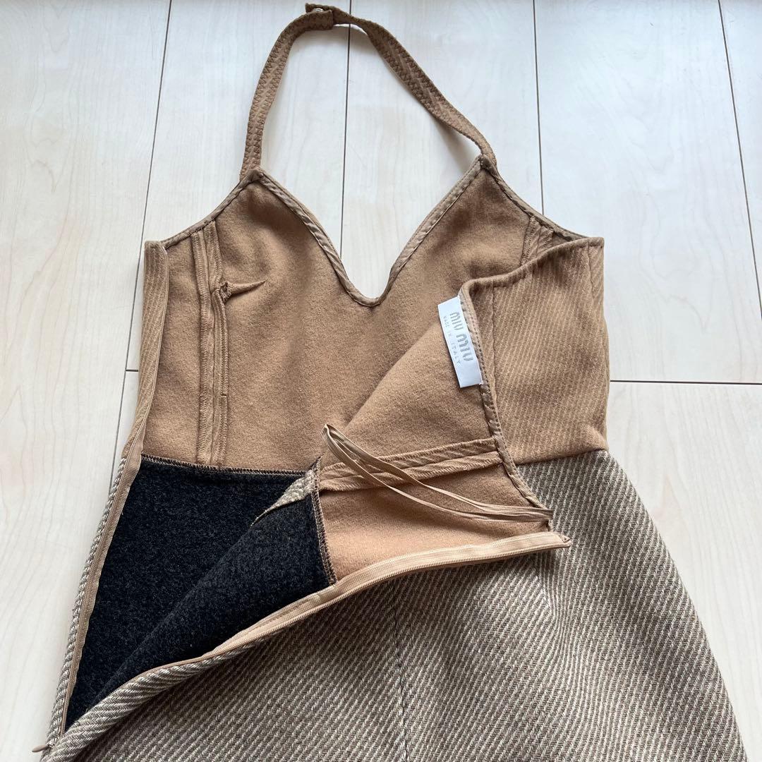 ワンピース 00s miu miu wool halter neck dress 38